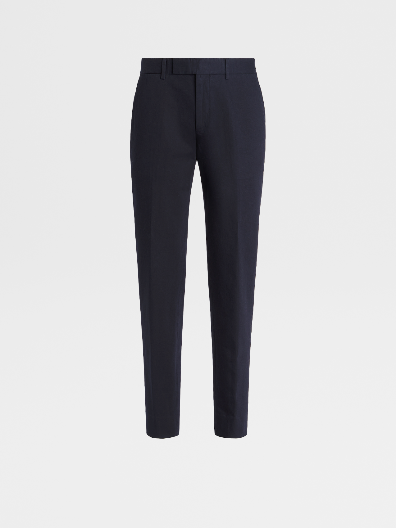 Navy Blue Cotton and Linen Summer Chino Pants